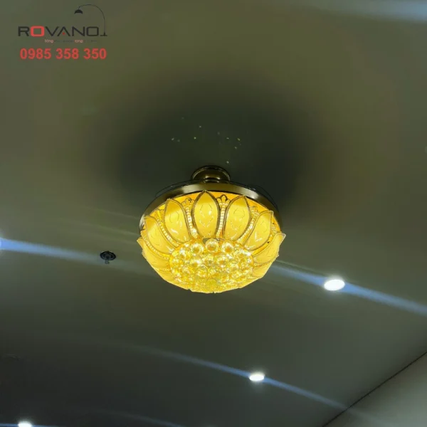 Quạt trần đèn cánh nhựa hiện đại RQT-9837