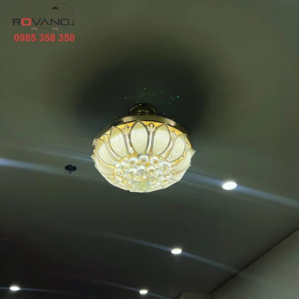 Quạt trần đèn cánh nhựa hiện đại RQT-9837
