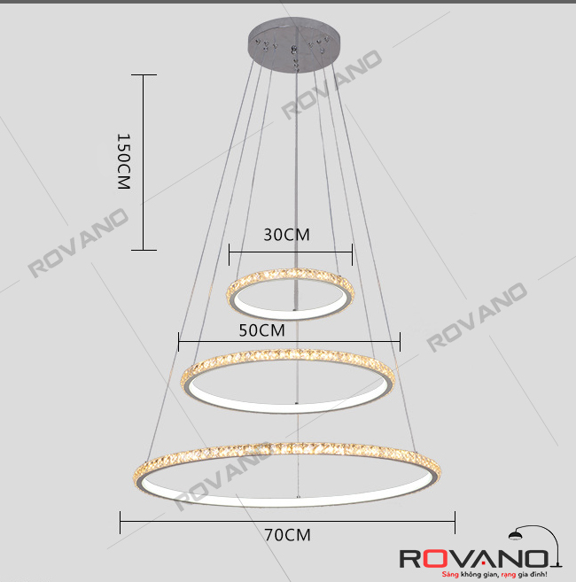 Đèn chùm thả hiện đại RHD-631/3