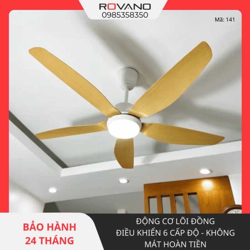 Quạt Trần Đèn Cánh Gỗ RQT-141