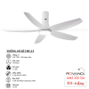 Quạt Trần Đèn 5 Cánh Gỗ RQT-301