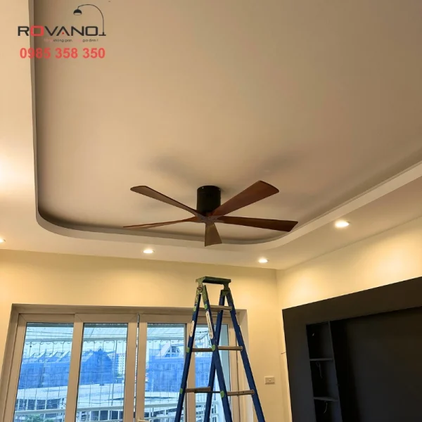 quạt trần đèn cánh gỗ rpt 214
