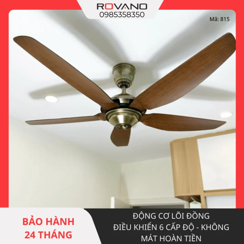 Quạt trần đèn cánh nhựa RQT-815