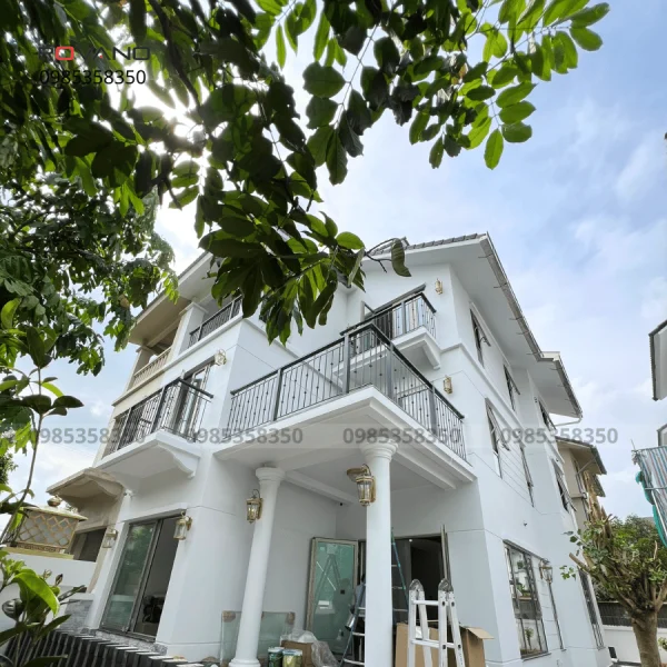 Lắp quạt trần và đèn nhà anh Quang ở Quốc Oai (10)