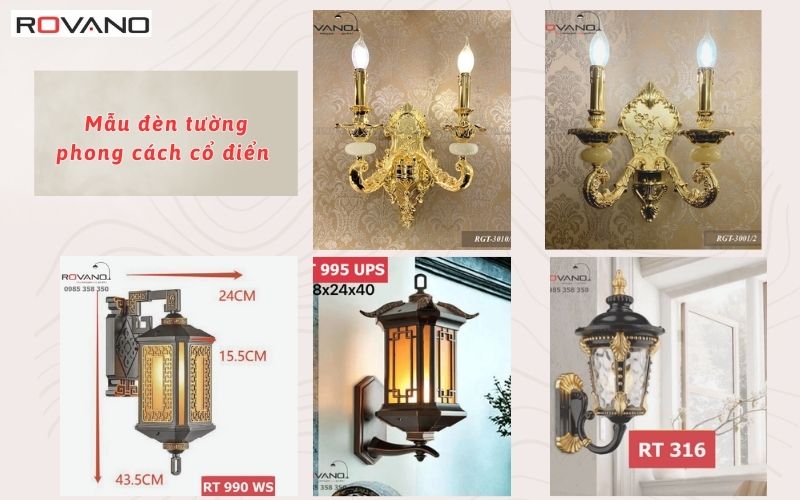 đèn treo tường phòng thờ