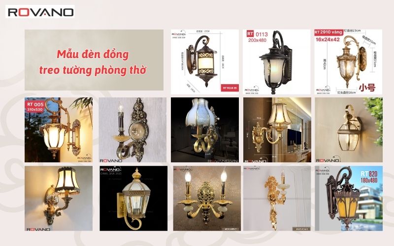 đèn tường phòng thờ