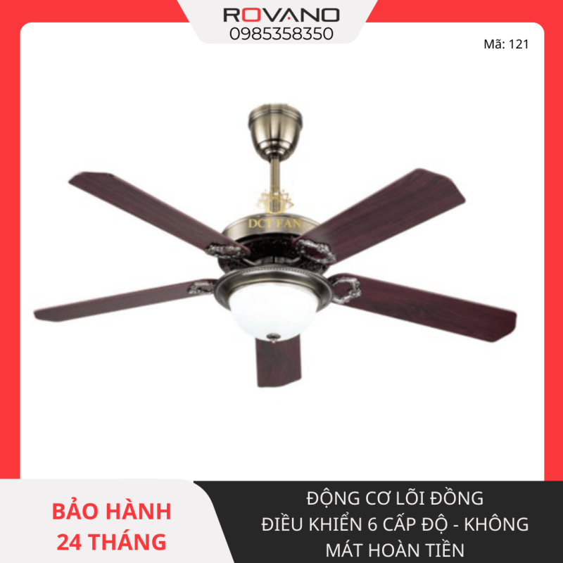 Quạt Trần Đèn 5 Cánh Gỗ RQT-121