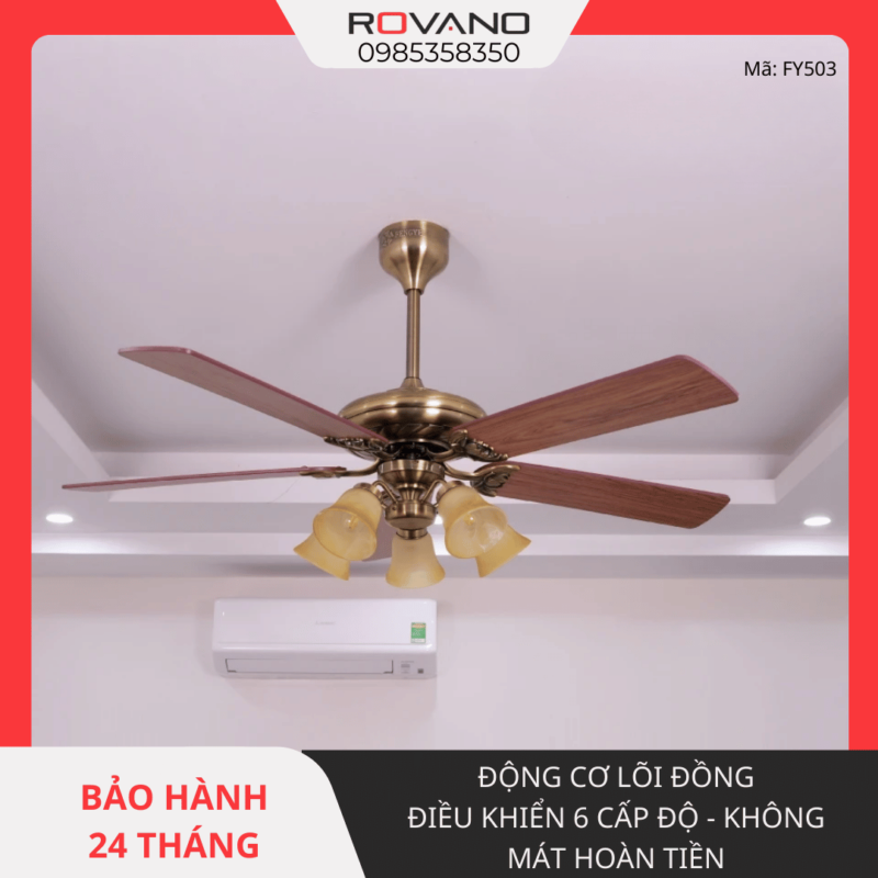 Quạt trần rovano fy503